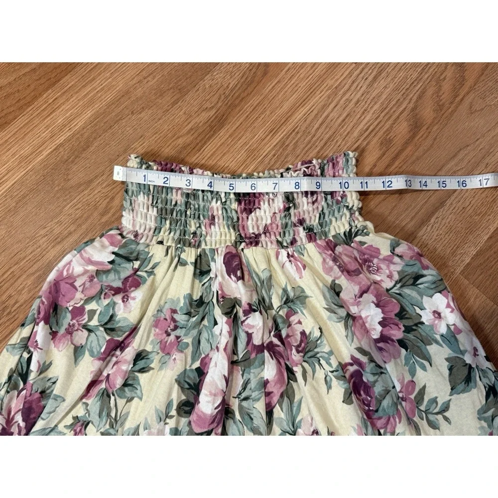 Vintage 80s 90s Positive Attitude Sz 10 Pink Floral Skirt Set CottageCore Career